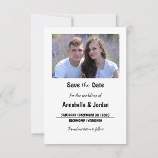 Save The Date Enregistrer la date pour le mariage