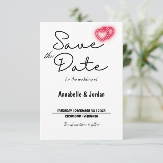 Save The Date Enregistrer la date pour le mariage (Debout devant)