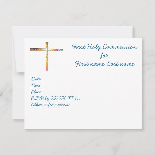 Save The Date Enregistrer la date - Première Communion sainte (g (Dos)
