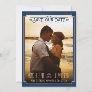 Save The Date Enregistrer la date Retro Rose Gold Déco Mariage P