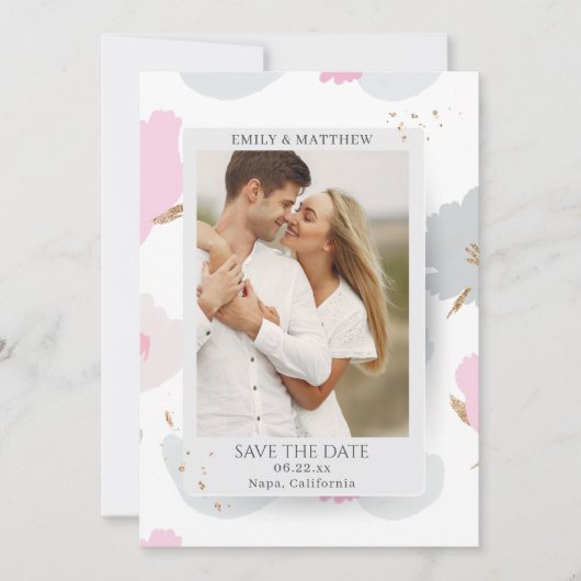 Save The Date Enregistrer La Date Romantique Couple Parties scin (Devant)