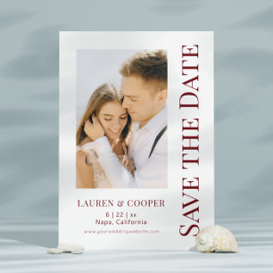 Save The Date Enregistrer La Date Rosewood Rouge Mariage moderne