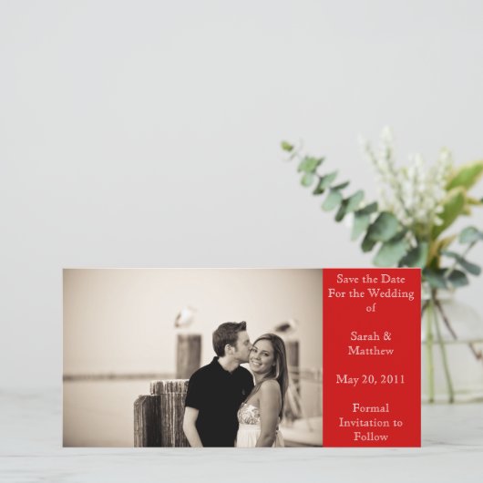 Save The Date Enregistrer la date - rouge (Debout devant)