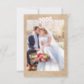 Save The Date Enregistrer la date rustique avec photo mariage un (Dos)