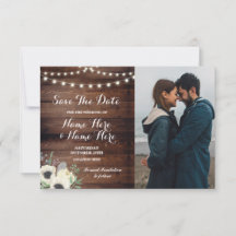 Enregistrer La Date Rustique Photo Floral Anemone