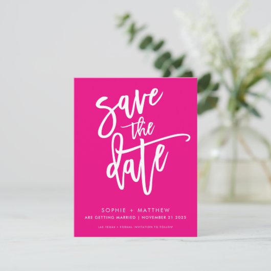 Save The Date ENREGISTRER LA DATE script de calligraphie moderne (Debout devant)