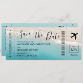 Save The Date Enregistrer la date Script Passe d'embarquement Tr (Devant / Derrière)