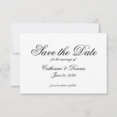 Save The Date Enregistrer la date Script simple - Libellé Décont (Dos)