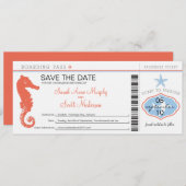 Save The Date Enregistrer la date Seahorse & Starfish Boarding P (Devant / Derrière)