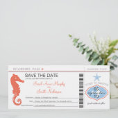 Save The Date Enregistrer la date Seahorse & Starfish Boarding P (Debout devant)