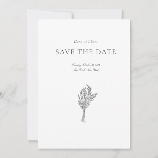 Save The Date Enregistrer la date simple mariage (Devant)
