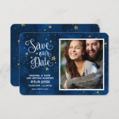 Save The Date Enregistrer La Date Starry Night Gold Marine Aquar (Devant / Derrière)
