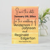 Save The Date Enregistrer la date Summer Rustic Décontracté Mari (Debout devant)