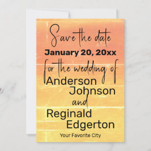 Save The Date Enregistrer la date Summer Rustic Décontracté Mari