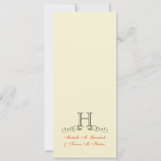 Save The Date Enregistrer la date - Tangerine jaune photo floral (Dos)