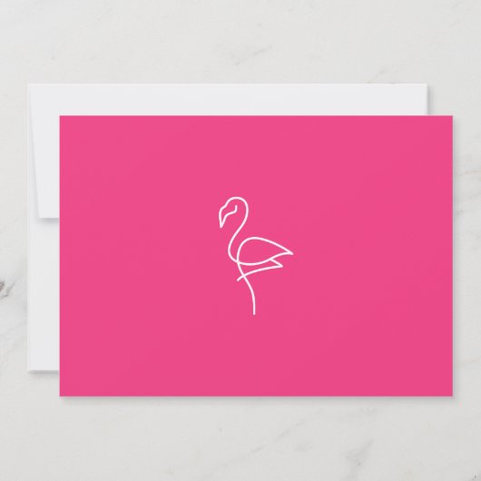 Save The Date Enregistrer la date tendance Flamant rose rose et  (Dos)