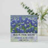 Save The Date Enregistrer la date Texas Bluebonnets Floral (Debout devant)