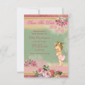 Save The Date Enregistrer La Date Tour Eiffel Baby shower Prince (Dos)