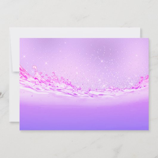 Save The Date Enregistrer La Date Tropical Ocean Purple Pink (Dos)