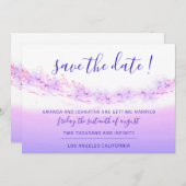 Save The Date Enregistrer La Date Tropical Ocean Rose Waves Coba (Devant / Derrière)