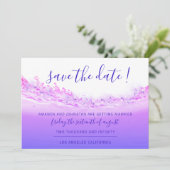 Save The Date Enregistrer La Date Tropical Ocean Rose Waves Coba (Debout devant)