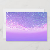 Save The Date Enregistrer La Date Tropical Ocean Rose Waves Purp (Dos)