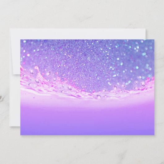 Save The Date Enregistrer La Date Tropical Ocean Rose Waves Purp (Dos)