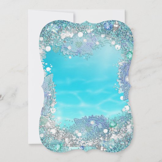 Save The Date Enregistrer La Date Turquoise Blue Water Ocean Pea (Dos)