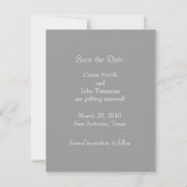Save The Date Enregistrer la date Turquoise Shimmer (Dos)