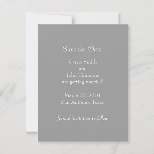 Save The Date Enregistrer la date Turquoise Shimmer (Dos)