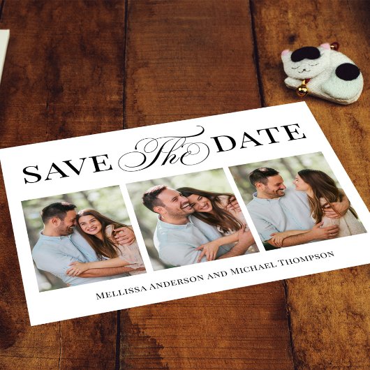 Save The Date Enregistrer la date Typographie Script Elégant Pho