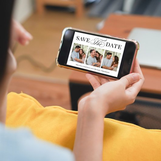 Save The Date Enregistrer la date Typographie Script Elégant Pho