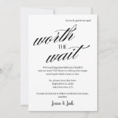 Save The Date Enregistrer la date - vaut la peine d'attendre, en (Devant)
