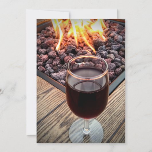 SAVE THE DATE ENREGISTRER LA DATE, VERRE DE VIN, FEU, MARIAGES (Devant)