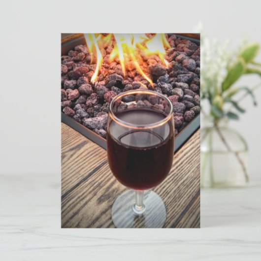 SAVE THE DATE ENREGISTRER LA DATE, VERRE DE VIN, FEU, MARIAGES (Debout devant)