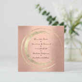 Save The Date Enregistrer La Date Wreath Peach Saumon Golden Cir (Debout devant)