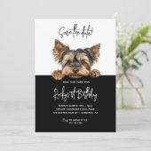 Save The Date Enregistrer la date Yorkshire Terrier Chien 1er an (Debout devant)