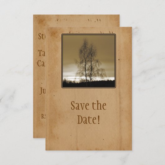 Save The Date Enregistrer la famille de dates Réunion (Devant / Derrière)