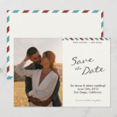 Save The Date Enregistrer la lettre d'adresse postale (Devant / Derrière)