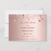 Save The Date Enregistrer la photo blush de la fête de remise de (Dos)