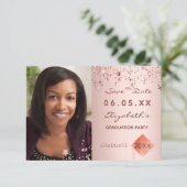 Save The Date Enregistrer la photo blush de la fête de remise de (Debout devant)