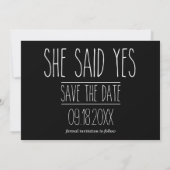 Save The Date Enregistrer la photo de date | Il a demandé... (Dos)