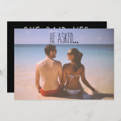 Save The Date Enregistrer la photo de date | Il a demandé... (Devant / Derrière)