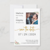 Save The Date Enregistrer la photo de printemps rose date (Devant)