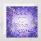 Save The Date Enregistrer l'annonce de la date Purple Fairy (Devant / Derrière)