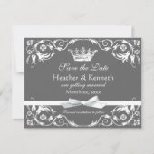 Save The Date Enregistrer le blanc de la couronne de date (Devant)