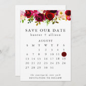 Save The Date Enregistrer Le Calendrier Date (Devant / Derrière)