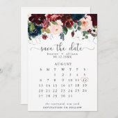 Save The Date Enregistrer Le Calendrier Date (Devant / Derrière)