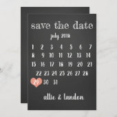 Save The Date Enregistrer Le Calendrier Date (Devant / Derrière)