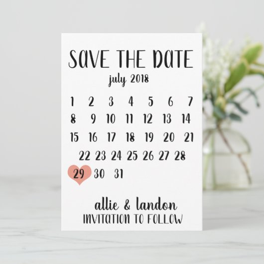 Save The Date Enregistrer Le Calendrier Date (Debout devant)